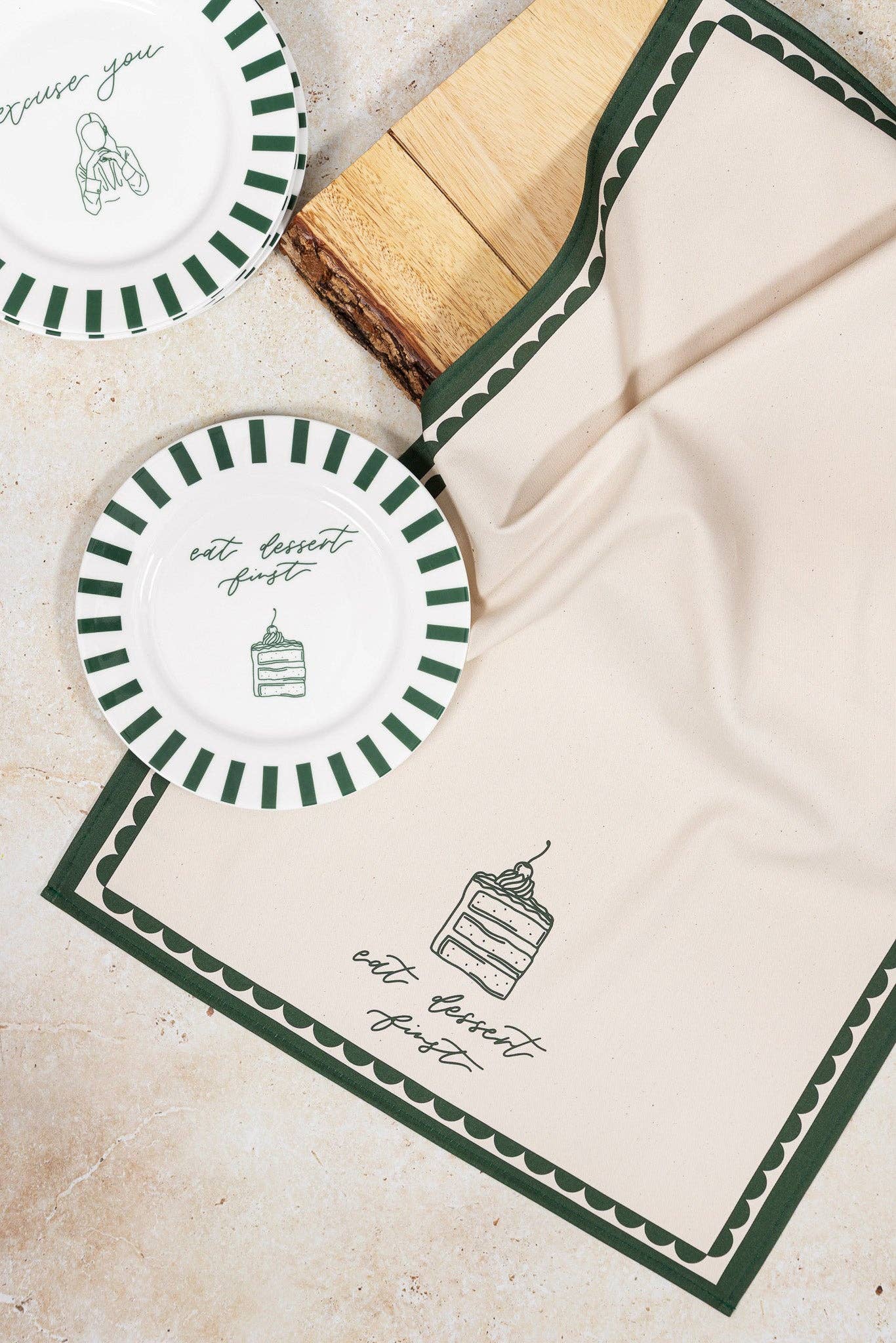 Pintail Candles | Avalon Home – wholesale Dinner plate – Eat Dessert First Bone China Plate3