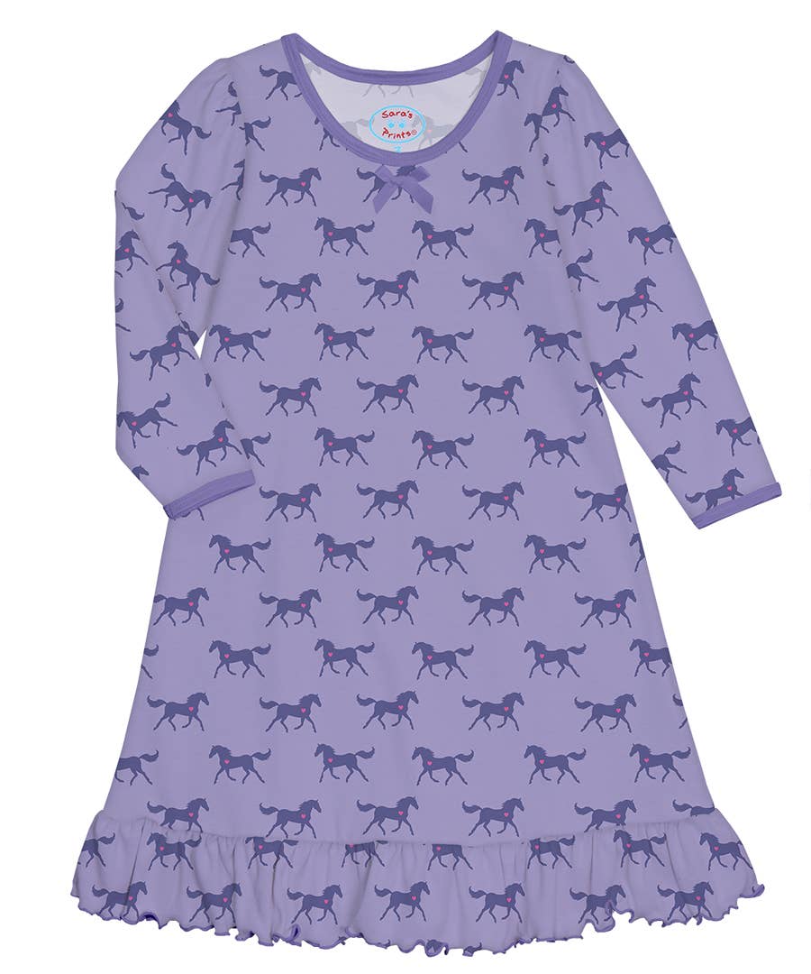 Sara's Prints - Wholesale Nightdress - Kids - Everyday Whirl-and-Twirl Long-Sleeve Nightgown '233