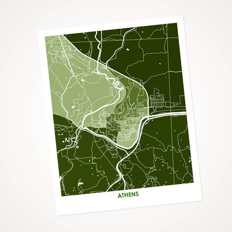 Juanita's Adventures - Wholesale Art Print - Juanitas Athens OH Map Print8