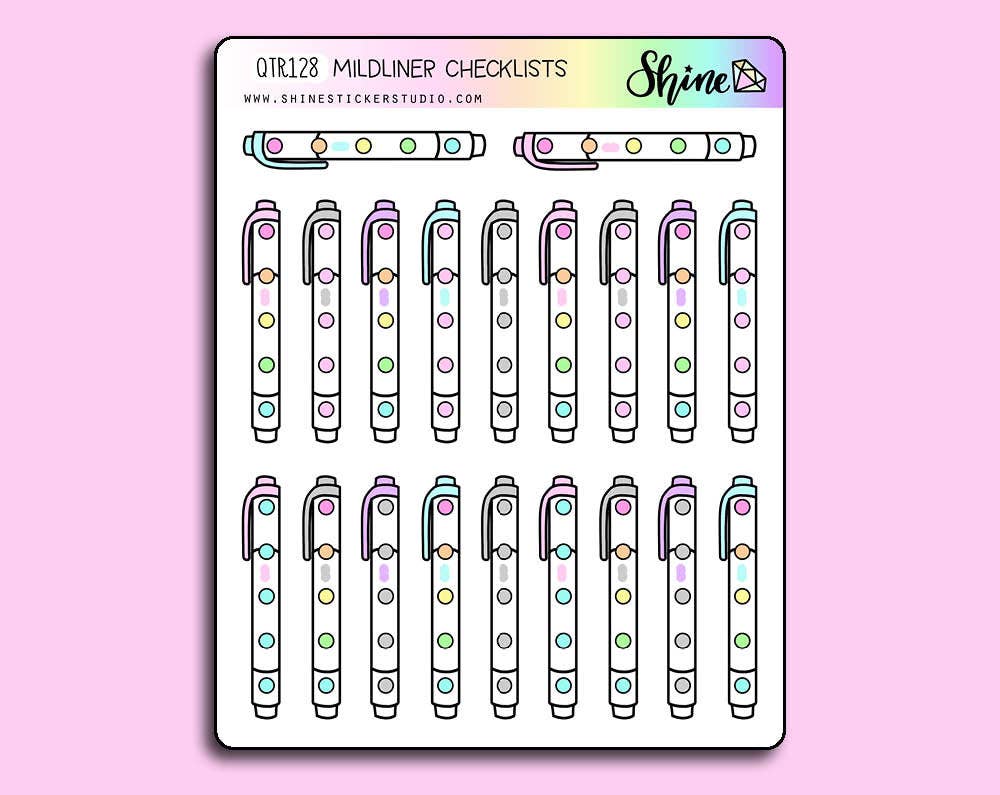 Shine Sticker Studio - Wholesale Sticker - Mildliner Checklist Stickers0