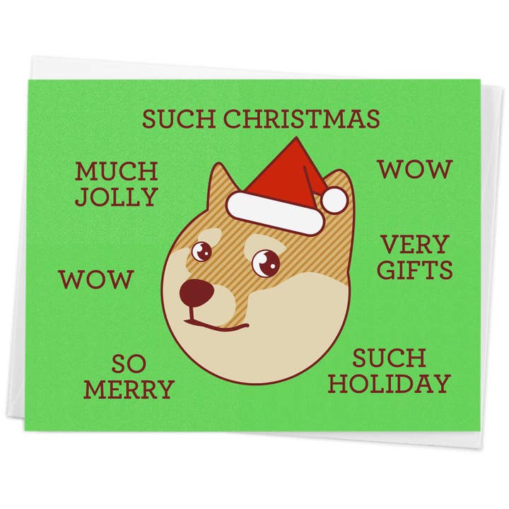Tiny Bee Cards – wholesale Christmas card – Such Christmas Doge Shiba Inu Card