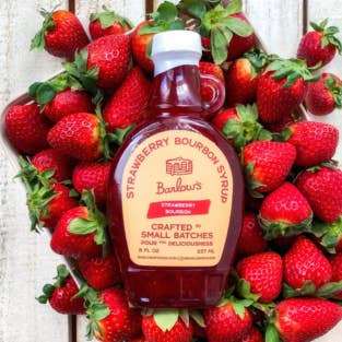 Strawberry Bourbon Syrup - 8oz for wholesale by Barlow's