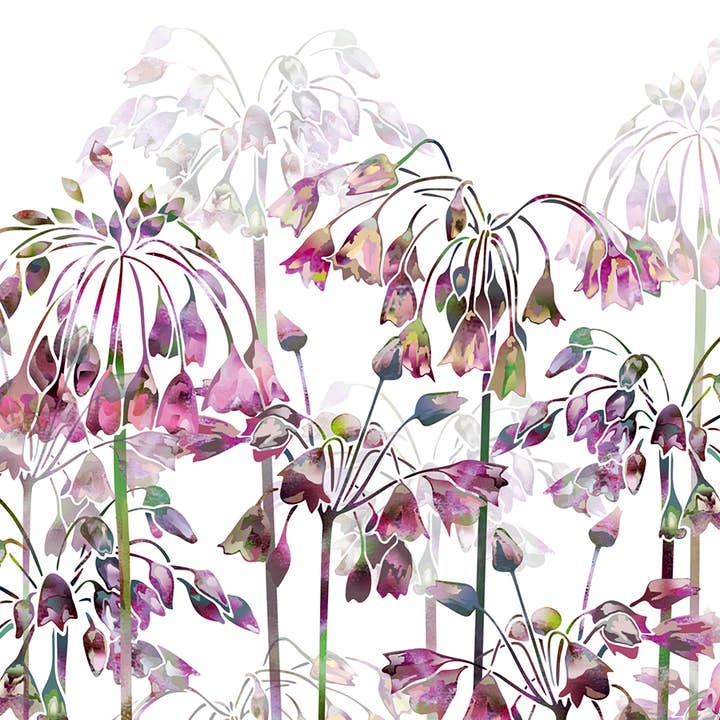 Greeting Card Allium Bells for wholesale by Natural Partners Limited