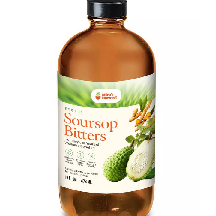 Rising Sun Distributors - Wholesale Bitters - Mira’s Harvest Soursop Bitters Premium Wellness
16oz