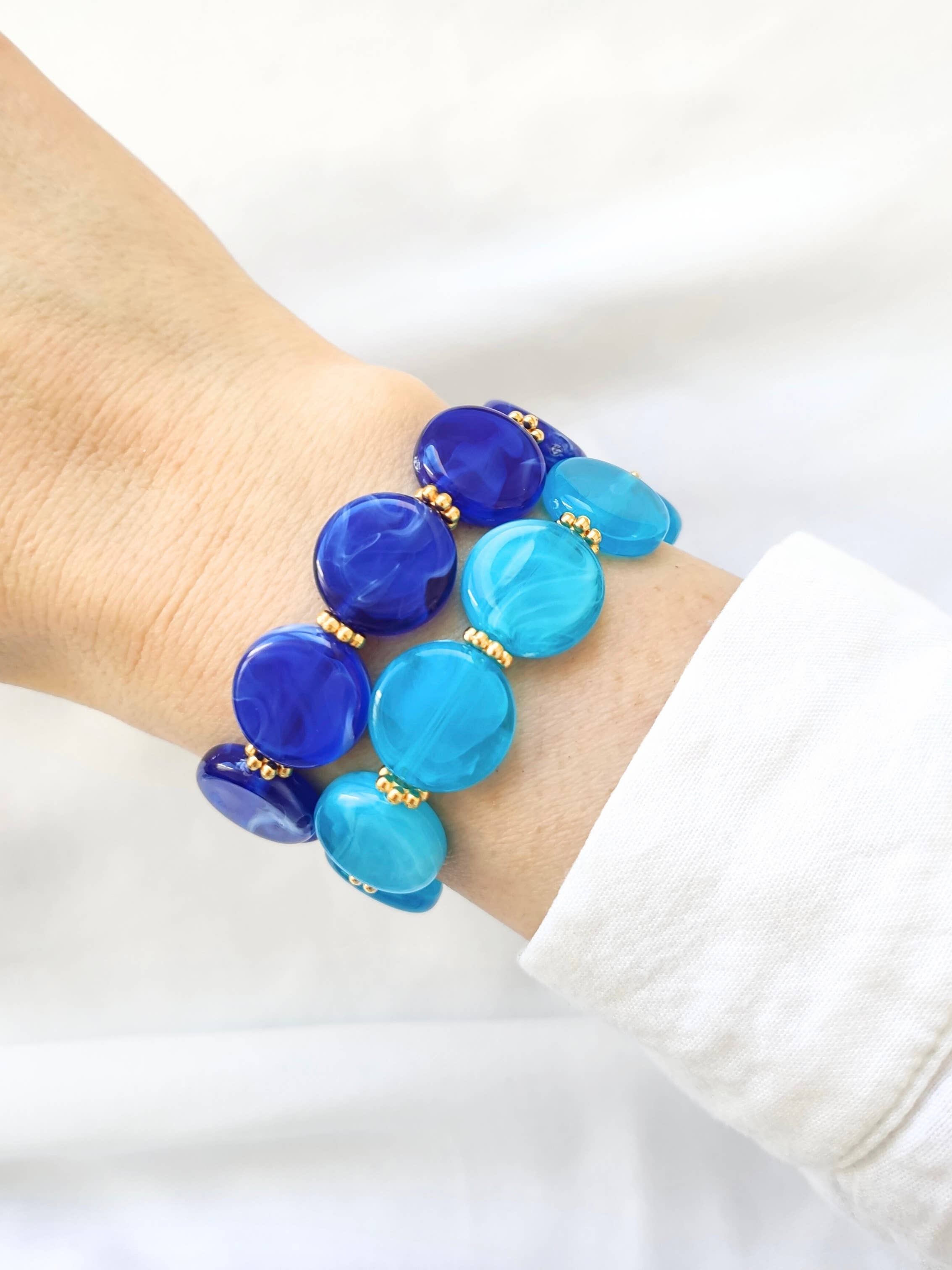 L'Atelier d'Artémis - Vente Bracelet de perles - Bracelet élastique ROMY8