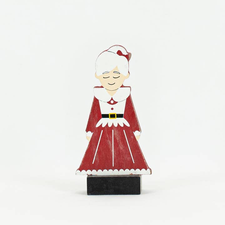 Adams & Co. - Wholesale Christmas Decoration - 70979 - 2x4 wood (MRS CLAUS) Christmas Decor