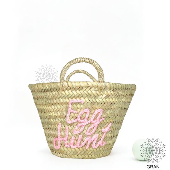 Gran Wholesale - Wholesale Basket - Happy easter basket, Easter Gift Bag, Monogram Easter Straw1