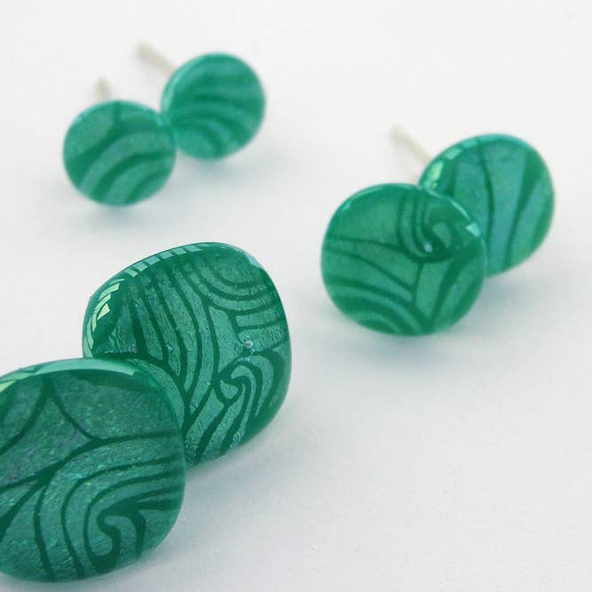 Momo Glassworks - Vente Clous d'oreille - Clous en mosaïque aux couleurs vives2