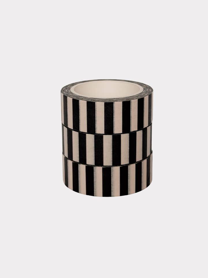 Ruban Washi à Rayures Noires et Blanches pour la vente par Tillie Rose Studio