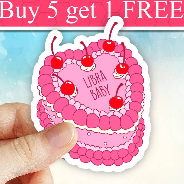 Autocollant pour bébé Libra Zodiac, signe du zodiaque, vinyle imperméable pour la vente par Neya Sticker Shop