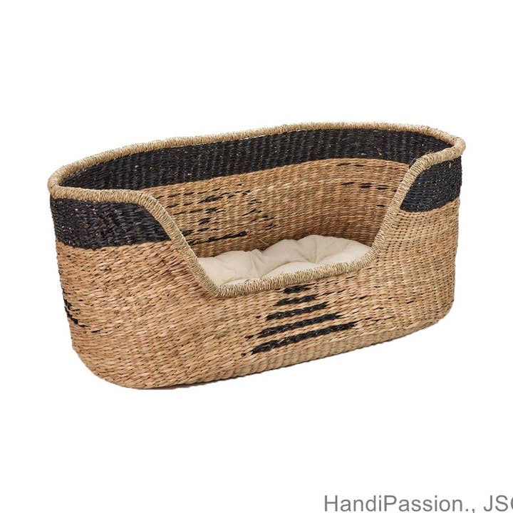 Lit tissé pour animaux de compagnie Seagrass, maison pour animaux de compagnie, Vietnam, fait main, maison pour animaux de compagnie pour la vente par HandiPassion - Vietnamese Handicraft Manufacturer
