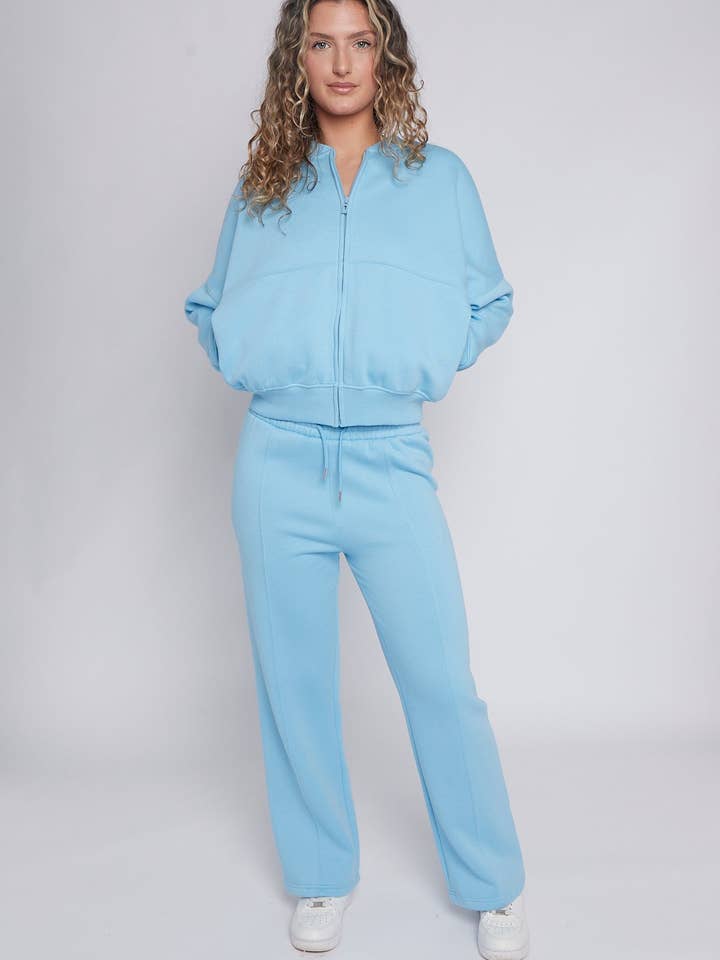 AX Labels - Wholesale Top & Pant Set (NOT Loungewear) - Women's - Oversized Bomber Style Fleece Zipper Co-ord13