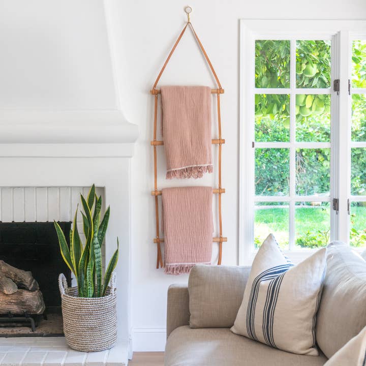 Hanging Blanket Ladder With Leather Straps and other Purchase Wholesale galgar. Free Returns & Net 60 Terms on Faire trending on Faire.