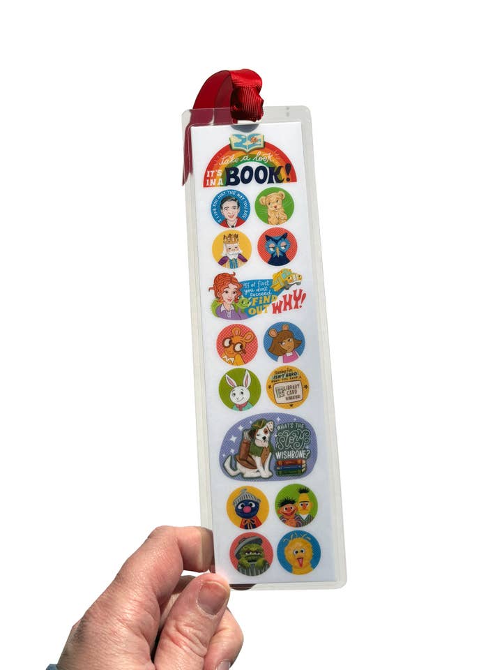 A PBS Childhood Laminated Bookmark with Ribbon for wholesale by Jillian Kaye Art