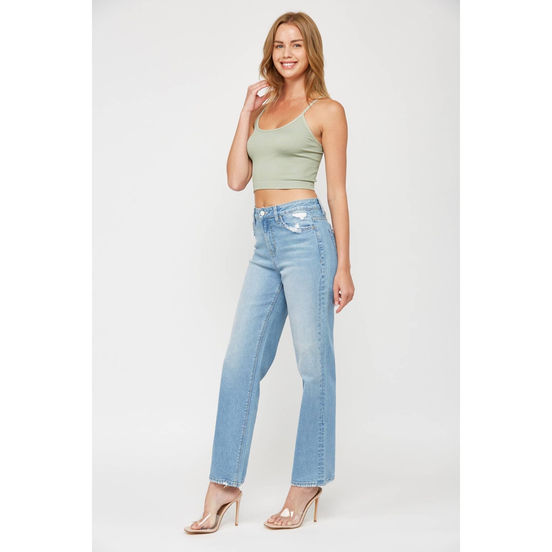 LANSON HÖG BAGGY RAK för wholesale på Faire2