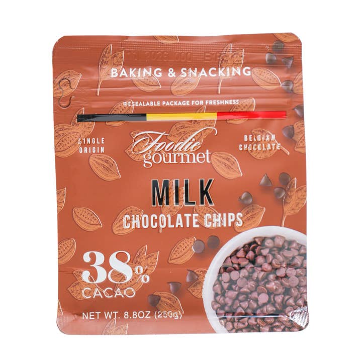 Alta Gama Foods - Wholesale Baking Chocolate - Foodie Gourmet- Belgian- Milk Chocolate Chips 38% COCOA