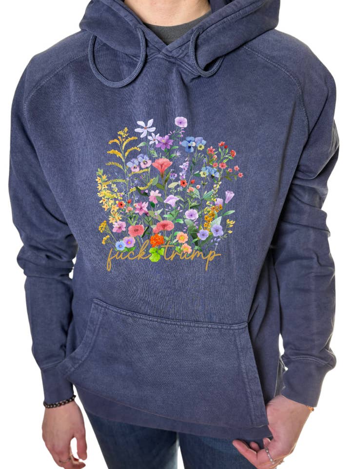 Camisola com Capuz Subtle F Trump Vintage Wash por atacado de NyteSky Apparel