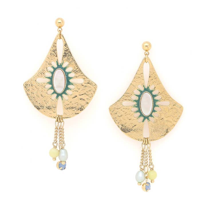 ZELIE brincos de pressão com franjas de 3 correntes por atacado de Franck Herval