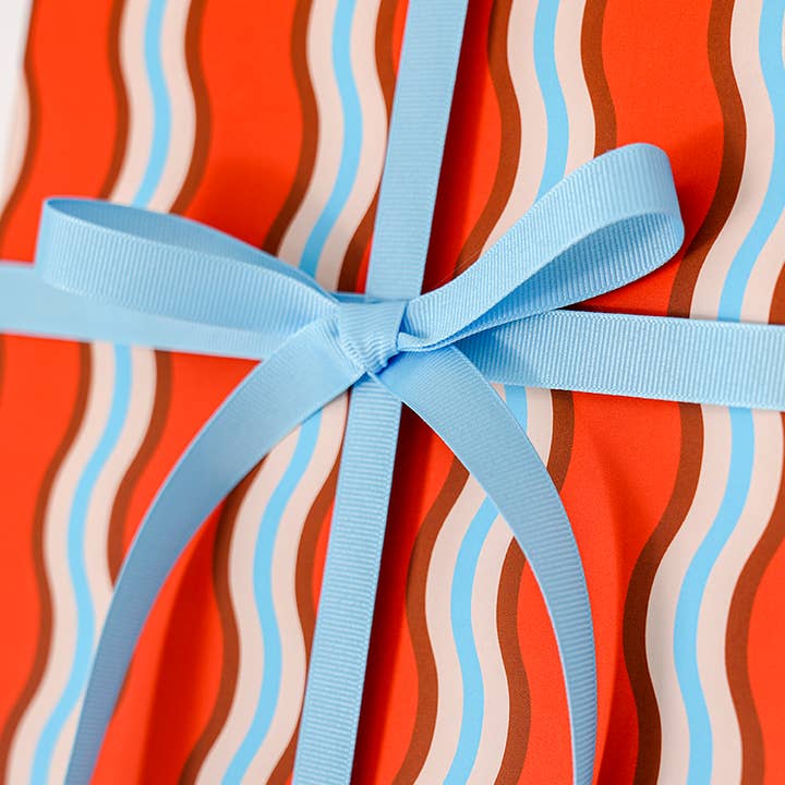 Muchachi - Wholesale Wrapping Paper Roll - Crushed Red Wrapping Paper - Roll of 3 Sheets 1