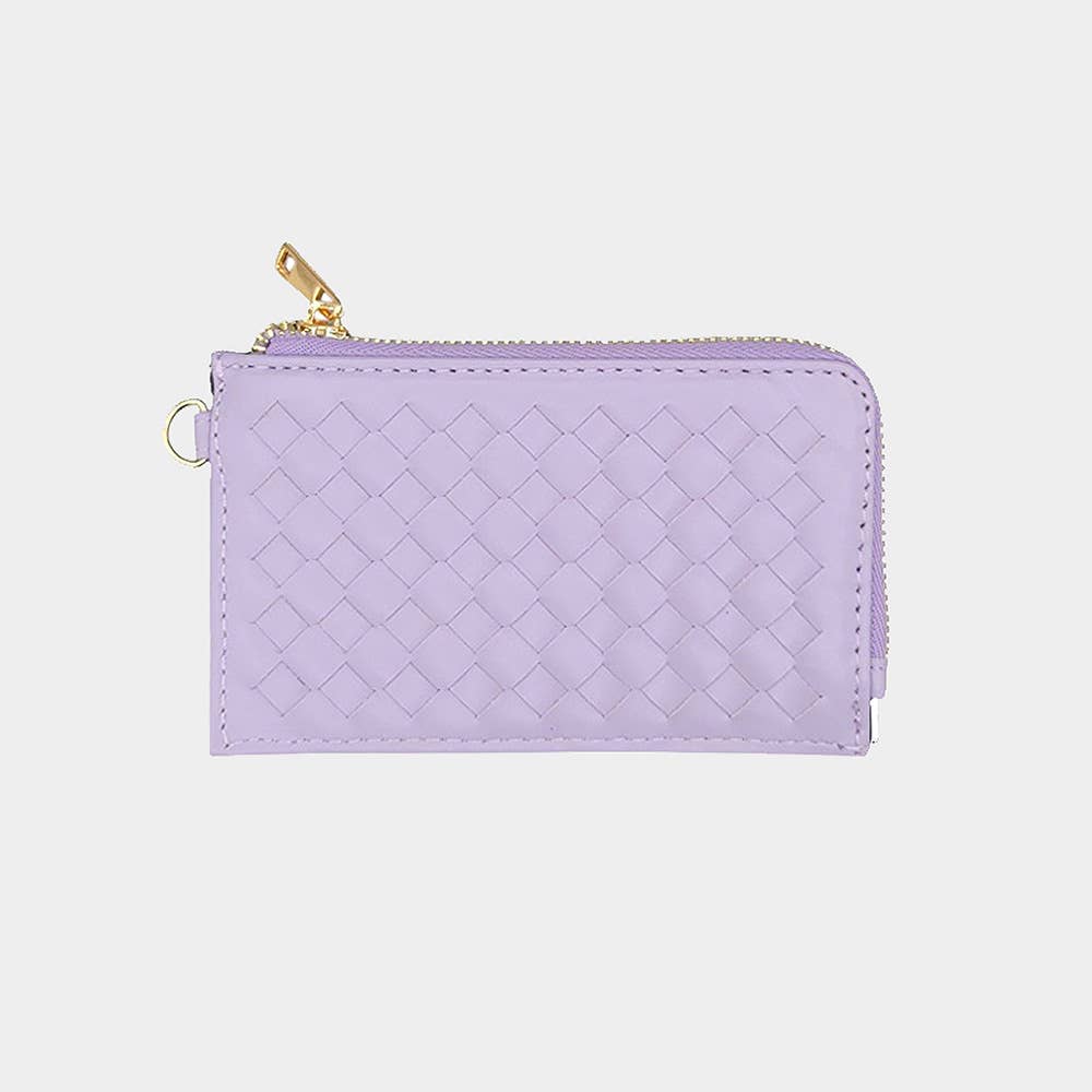 Sensibling Corp. - Wholesale Wristlet - Faux Leather Basket Weave Flat Card Holder Wallet Wristlet16