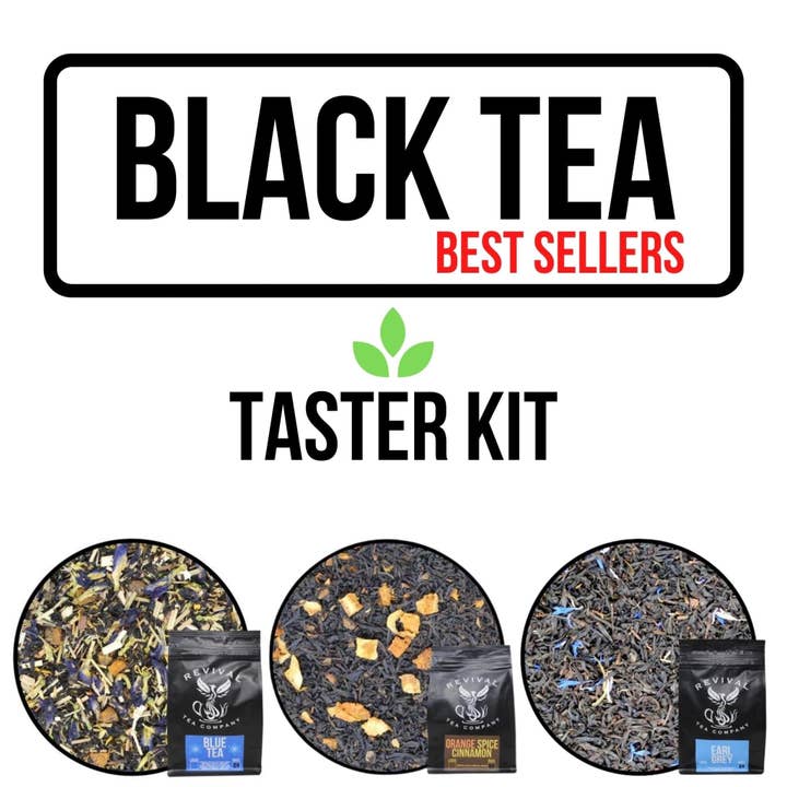 Kit de dégustation des meilleures ventes de thé noir pour la vente par Revival Tea Company