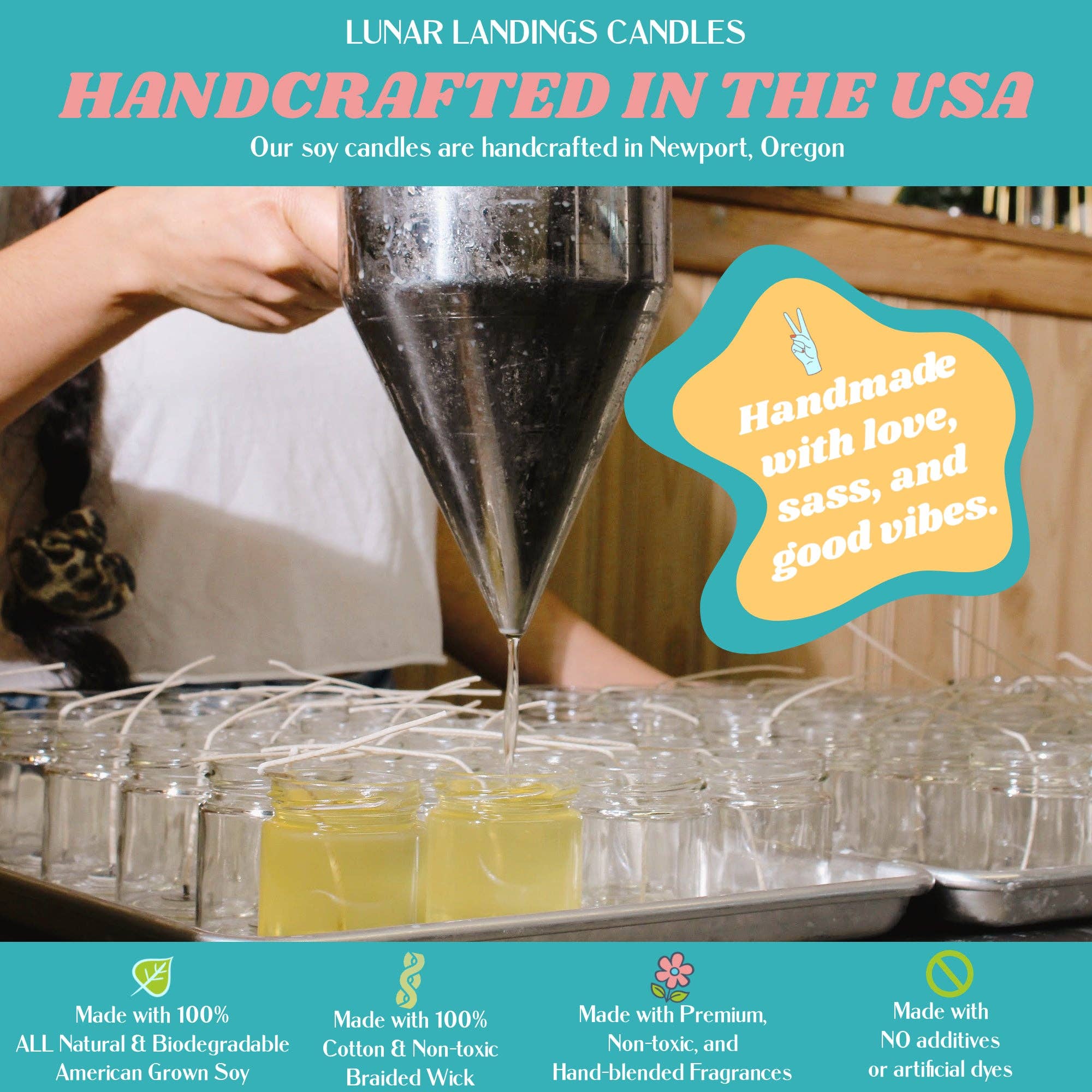 Lunar Landings – Engroshandel Glaslys – Sort Hindbær Vanilla Soja6