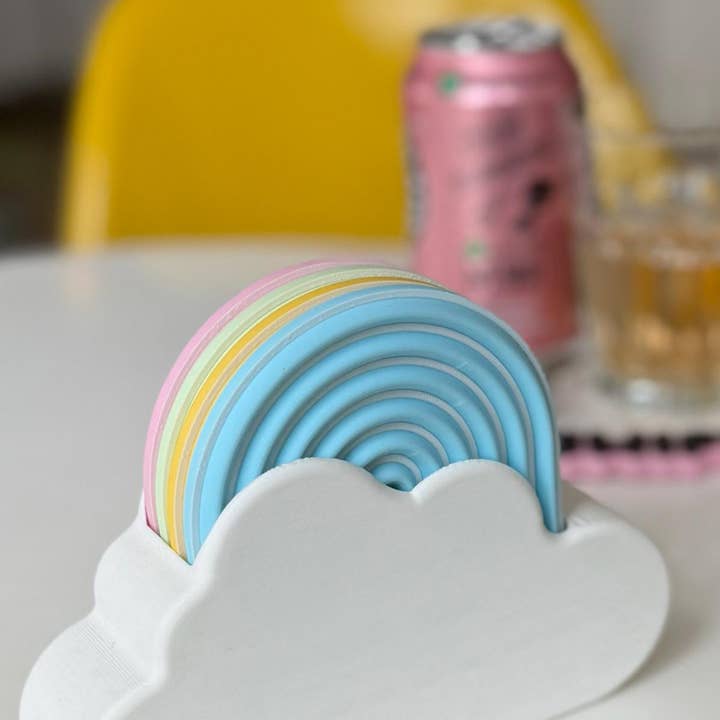 Colour Wave Rainbow Coaster Set for wholesale by Made Happy Gifts