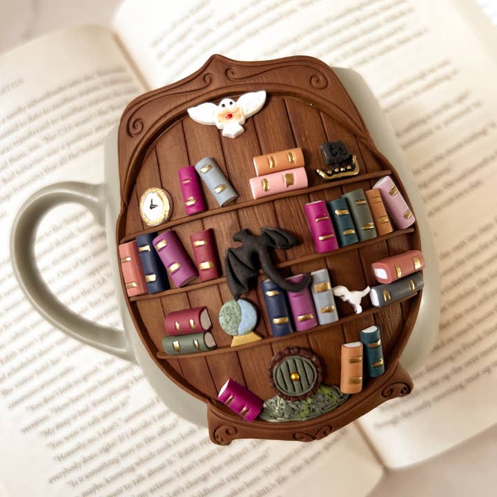 Fantasy Bookshelf Mug and other Purchase Wholesale model magic clay. Free Returns & Net 60 Terms on Faire trending on Faire.