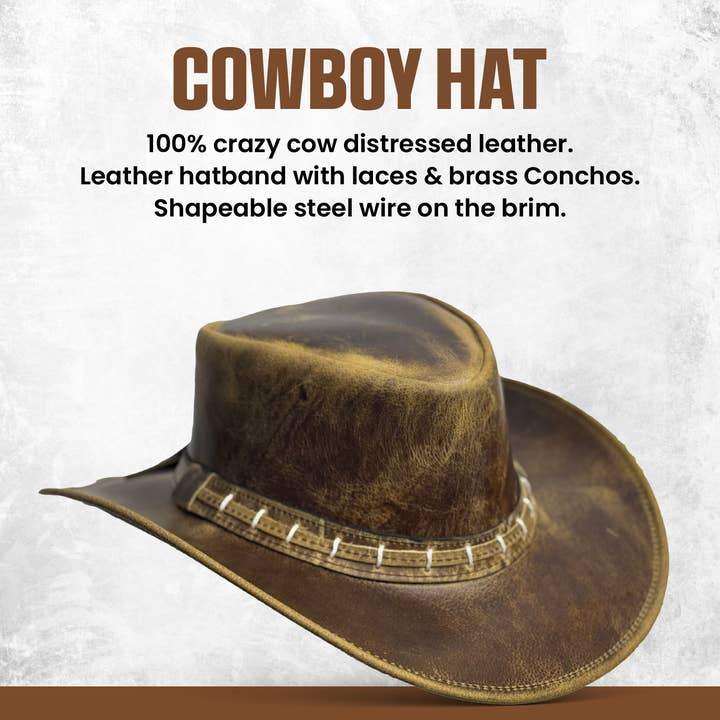 Lesa collection inc - Wholesale Cowboy Hat - Unisex - Maracaibo Cowboy Handmade, Western Style Hats, Leather Hat5