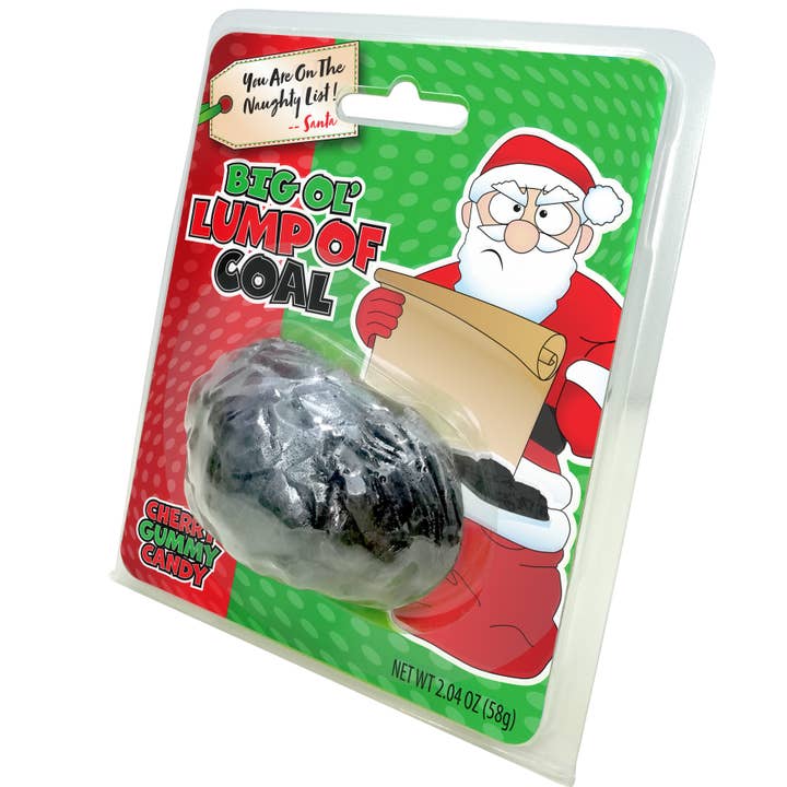 Christmas Big Ol' Lump of Coal Cherry Gummy 2 oz 6 ct for wholesale by Long Island Candy Factory