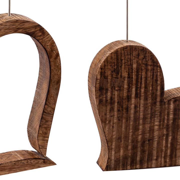 Voglrieder – wholesale Bildram – Voglrieder fotohållare och fotoklämma, 2-pack hjärtan i massivt mangoträ för bordsdekoration8