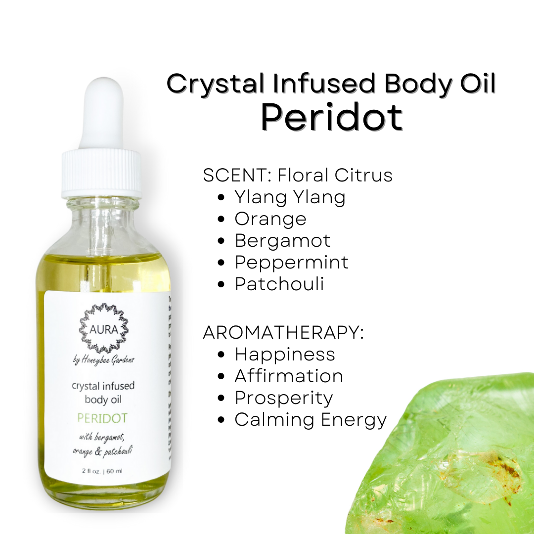 Honeybee Gardens Natural Cosmetics & Body Care - Wholesale Bath/Body Oil - Crystal Infused Aromatherapy Body Oils9