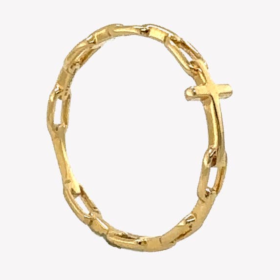 Chain Breaker Cross Ring for wholesale by Rizen Jewelry