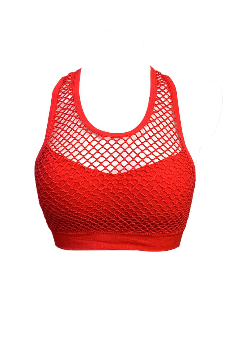 Belle Com'Elle - Venta al por mayor Brallete - Mujer - Bralette con detalle de malla con grandes aberturas // V320100