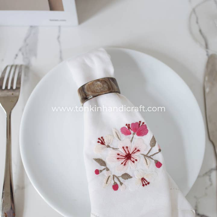 Tonkin Handicraft - Wholesale Napkin Ring - Buffalo Horn Short Napkin Ring5