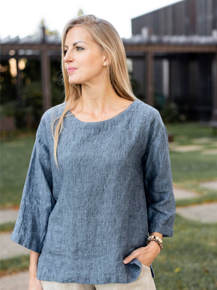 VIKOLINO - Wholesale Blouse - Women's - Linen Bella Top