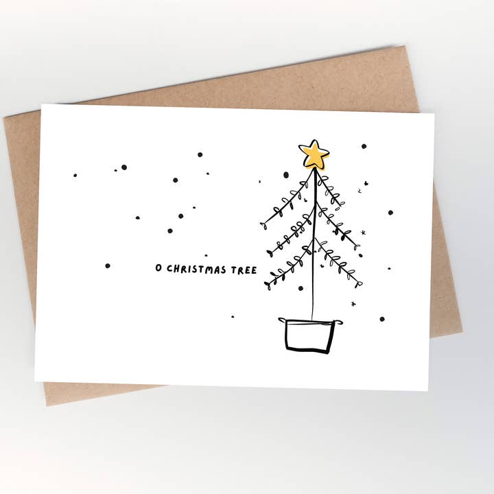 O CHRISTMAS TREE CARD for wholesale by My Hygge Shop