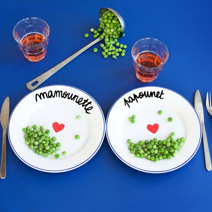 LA FAMILLE S'ÉCLATE plate - Mamounette for wholesale by Pied De Poule