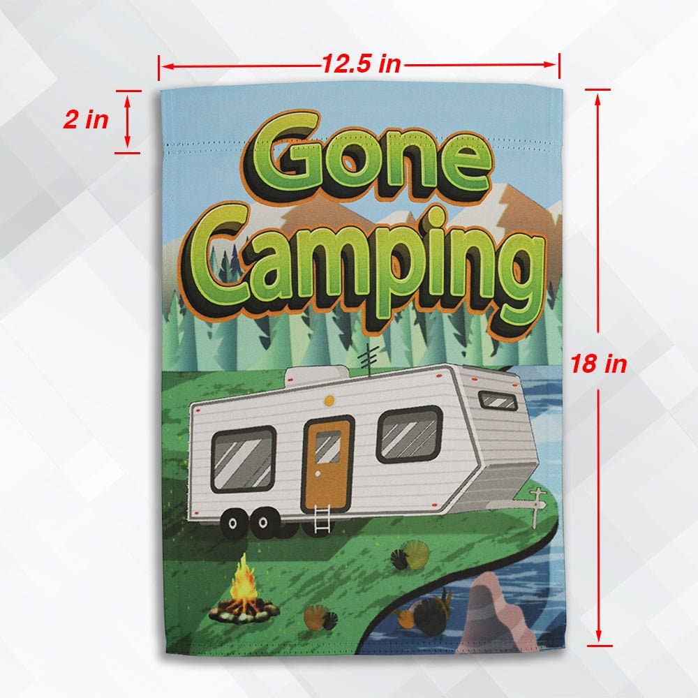 Flags Importer - Wholesale Flag - H&G Studios Gone Camping 12x18in Garden Flag10