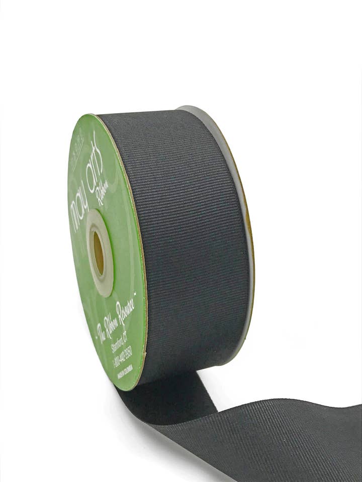 1.5" Black Woven Grosgrain Ribbon for wholesale by May Arts Ribbon