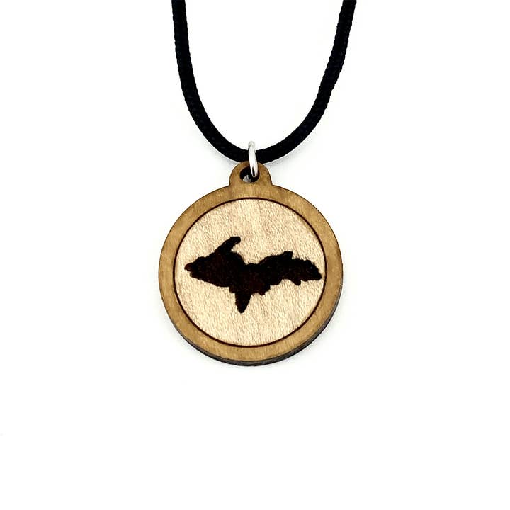 UP Wooden Pendant, Engraved Large or Medium size for wholesale by Be Inspired UP