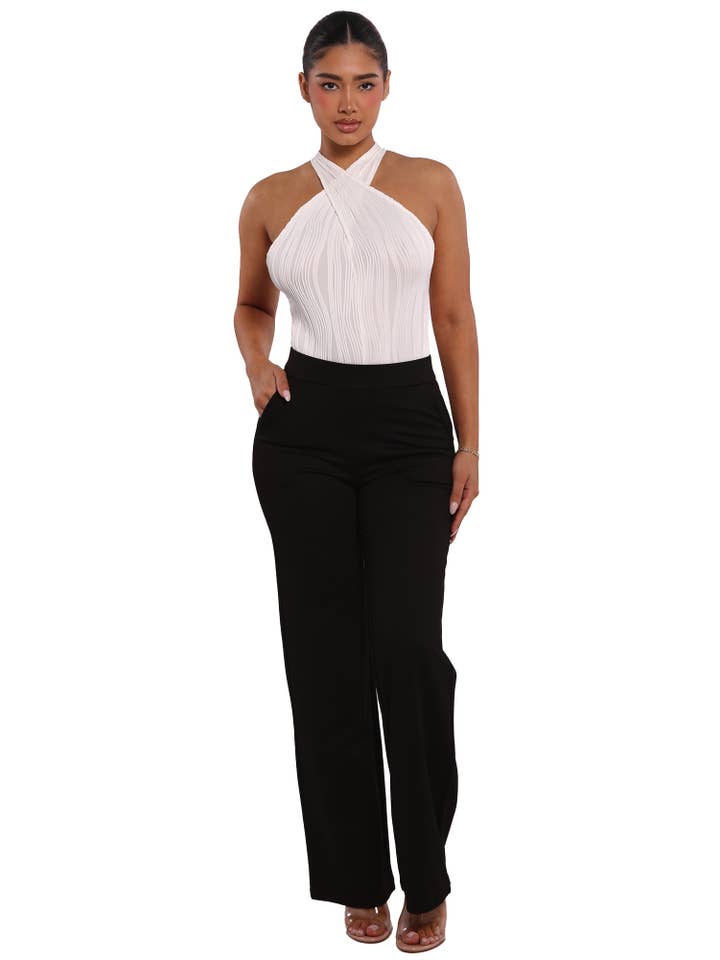 REDFINCH APPAREL INC - Wholesale Pants - Women's - Womens High Rise Stretch Ponte Straight Leg Pants