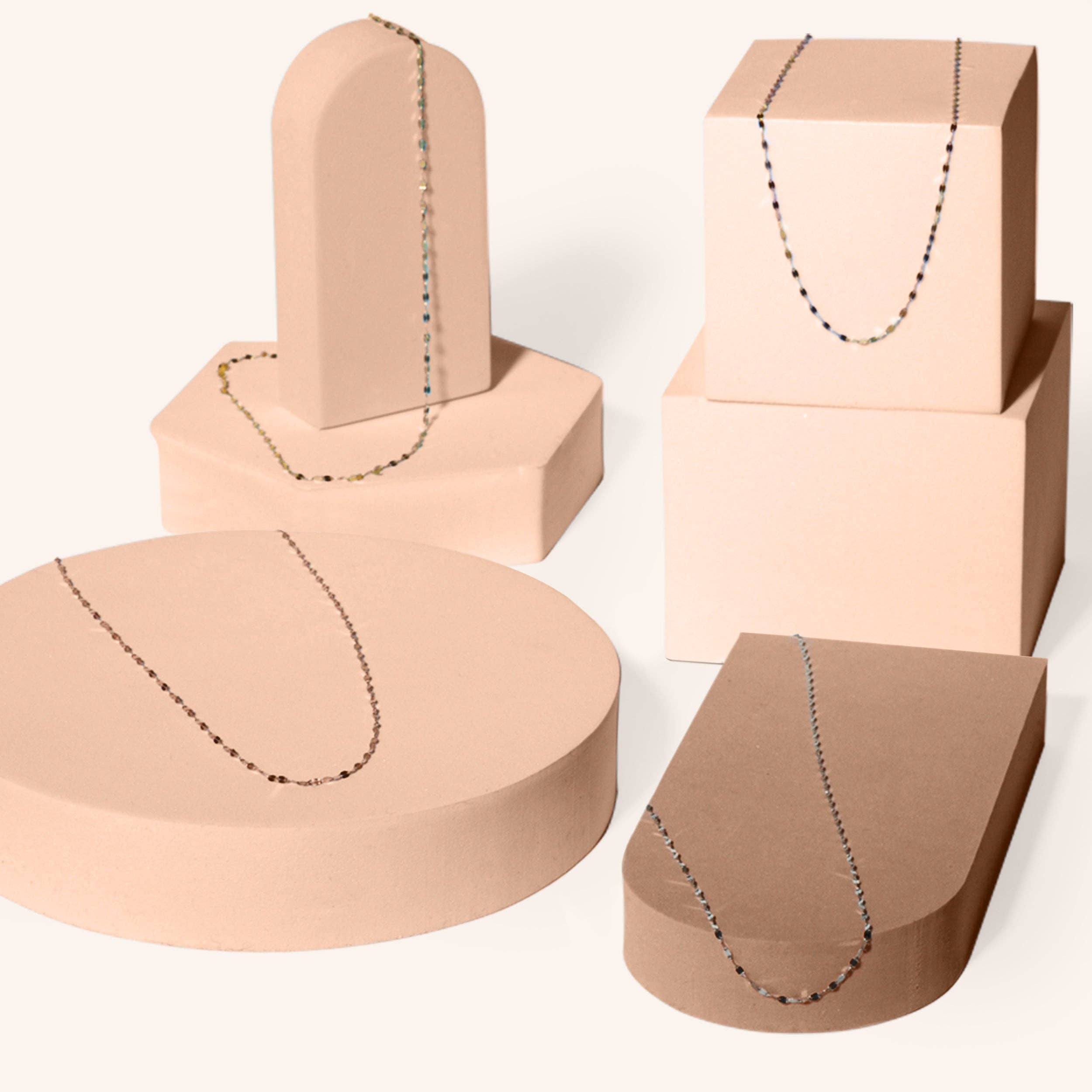 Pori Jewelry – Engroshandel Led/kæde halskæde – 14K guld diamant skåret spejl kæde3