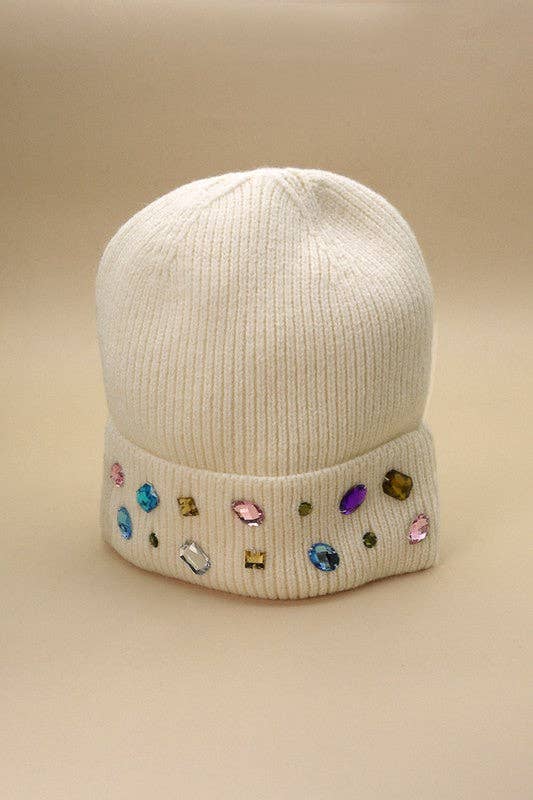 JOSSLYN by wall to wall - Venta al por mayor Gorro de lana - Mujer - GORRO ADORNADO CON PIEDRAS DE COLORES CON JOYAS | 40BN9063