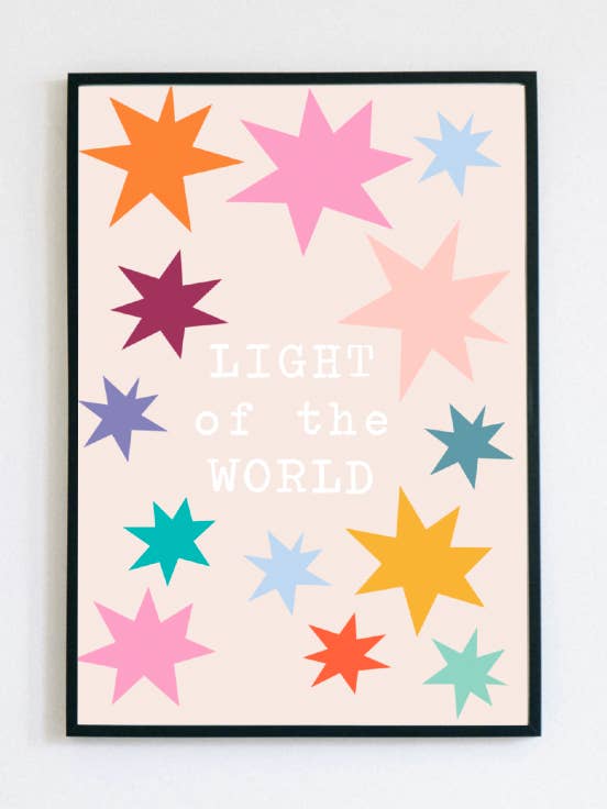 Light of the world - Stars - Children's Poster Print for wholesale by Ooh I Iike that Design