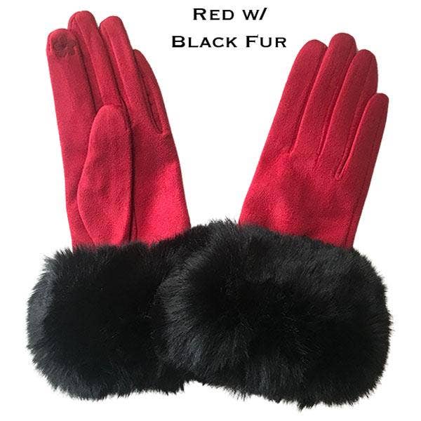 The Magic Scarf Company - Wholesale Gloves - Women's - LC02 - Faux Rabbit Trim Gloves8