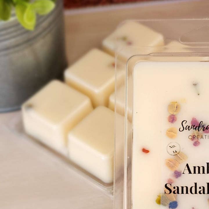 Cera di Soia al Sandalo Ambrato, 5,5 oz | Formato Extra Large per la vendita all'ingrosso da parte di Sandra Sue Creations LLC