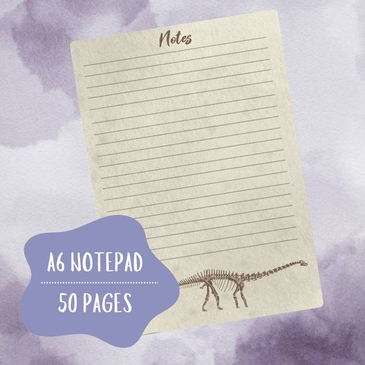 Diplodocus A6 Notepad for wholesale by Write Your Story