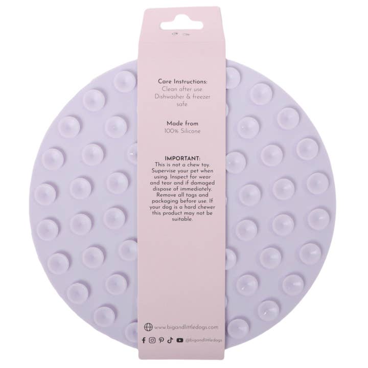 Big and Little Dogs - Wholesale Pet Food Mat - Dog - LICK ENRICHMENT MAT: Lilac