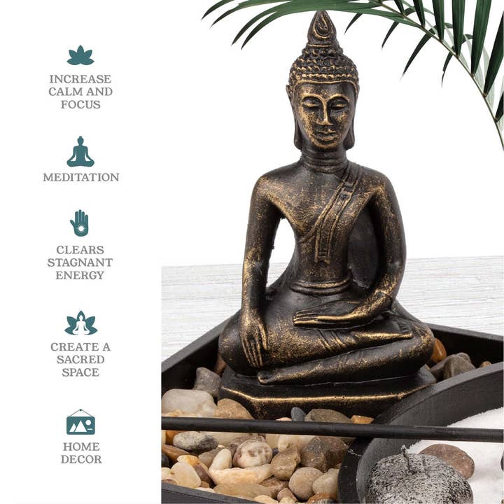 The Headspace – wholesale Decorative tabletop object – Myga - Mini Buddha Zen Garden Kit